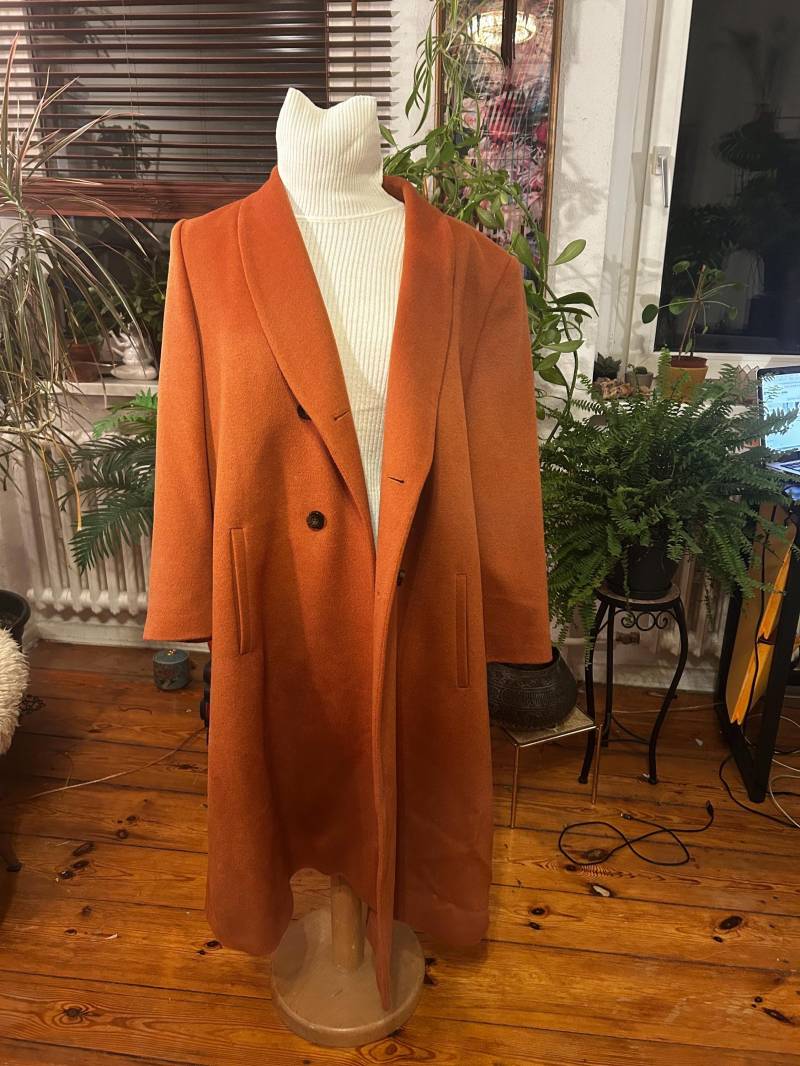 Wollmantel Escada Angora Wintermantel Größe 40 Edler Orange Mantel Geschenk Für Oma von TrueRose1979
