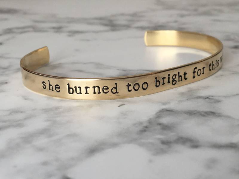 Sie Gebrannt Zu Hell Für Diese Welt | Sturmhöhe Emily Brontë Geschenk Armband von TrueStoryStudio