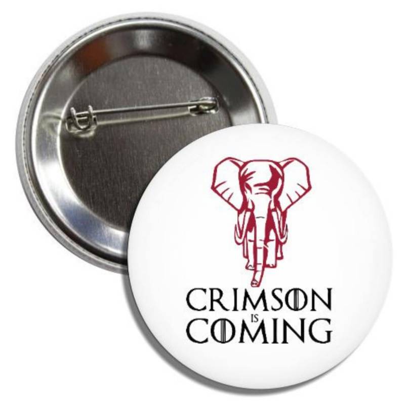 Crimson Kommt Alabama Tide 2, 25 "Spieltag Buttons Pins Abzeichen." von TrueThatDesigns