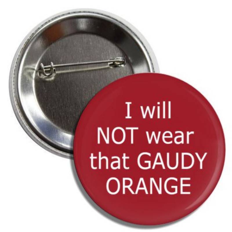 Orange Alabama Vs Tennessee 2, 25" Football Game Day Button Pin Badge von TrueThatDesigns