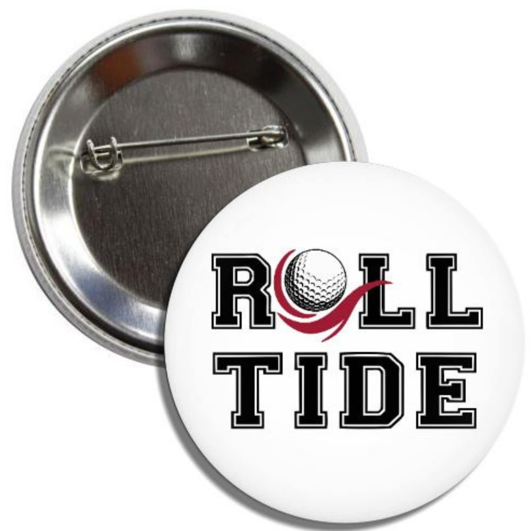 Roll Tide Alabama Golf 2.25" Spieltag Buttons Pins Abzeichen von TrueThatDesigns