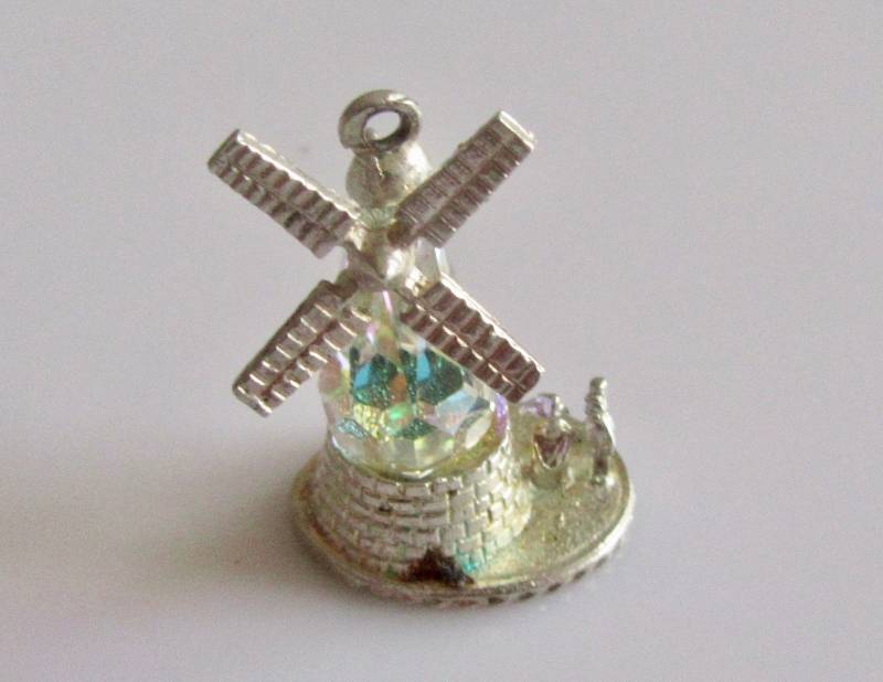 Silber Windmühle Und Paar Gem Set Charme Silber Windmühle Und Paar Gem Set Charme von TrueVintageCharms