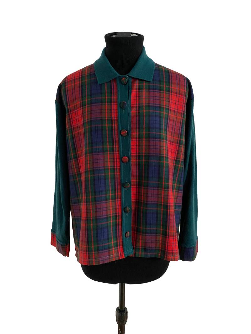 Vintage Check Cardigan, Made in Italy von TrueVintagebyNatalia