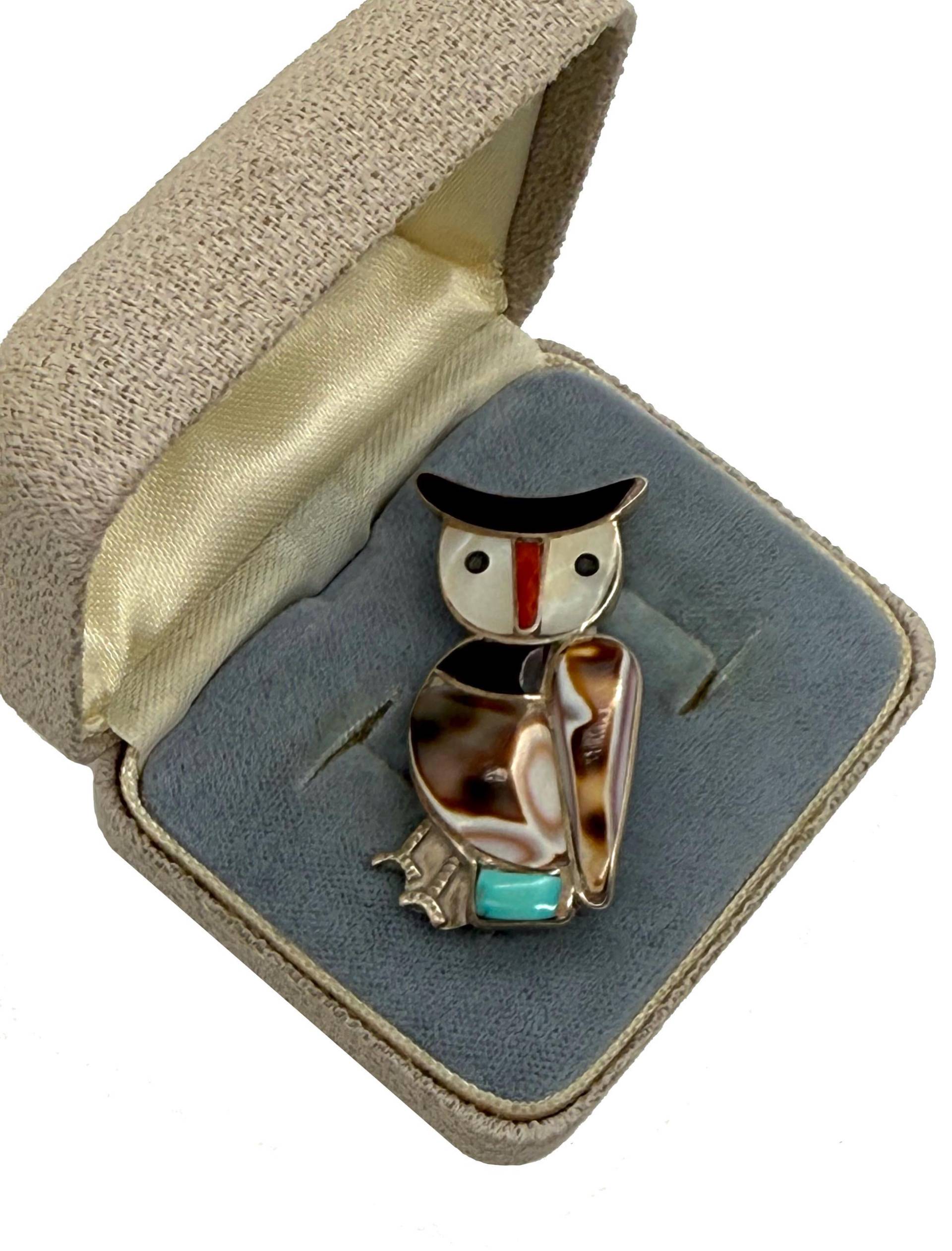 Zuni Owl, Inlay Work, Pendant &/Or Pin von TrueVintagebyNatalia