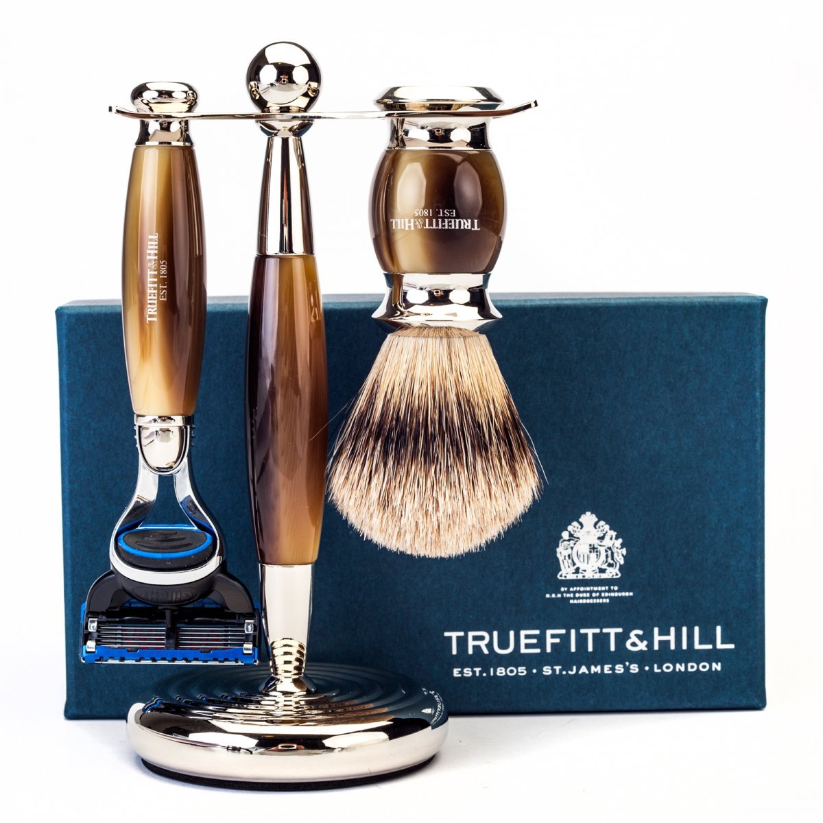 Truefitt & Hill Edwardian Shaving Set - Horn - Gillette Fusion von Truefitt & Hill