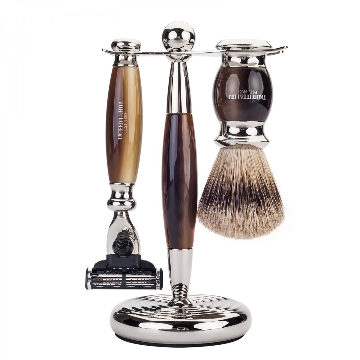 Truefitt & Hill Edwardian Shaving Set - Horn - Gillette Mach3 von Truefitt & Hill