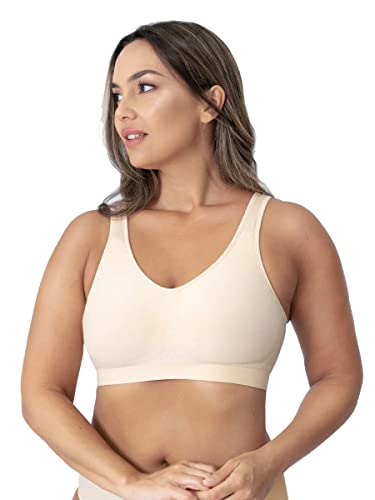 Truekind Damen Shapermint Komfort-BH ohne Bügel - Beige - Large von SHAPERMINT