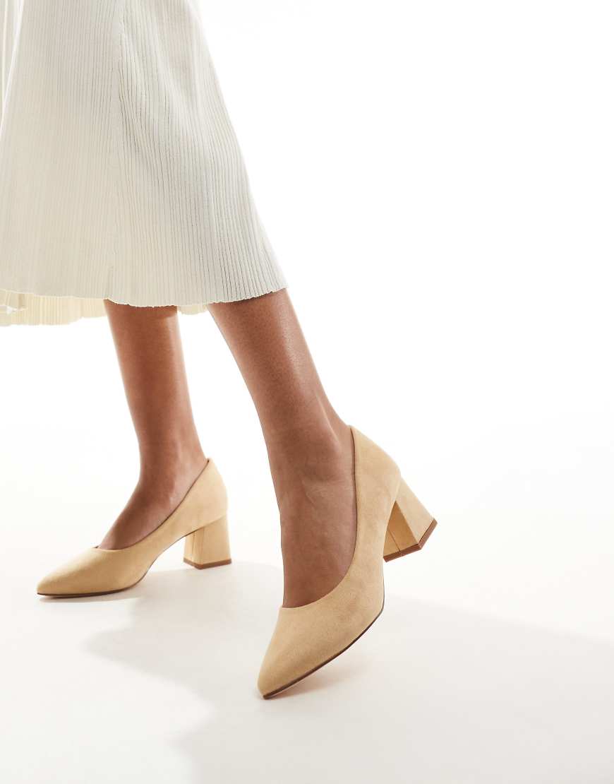 Truffle Collection - Pumps in Beige mit Blockabsatz-Neutral von Truffle Collection