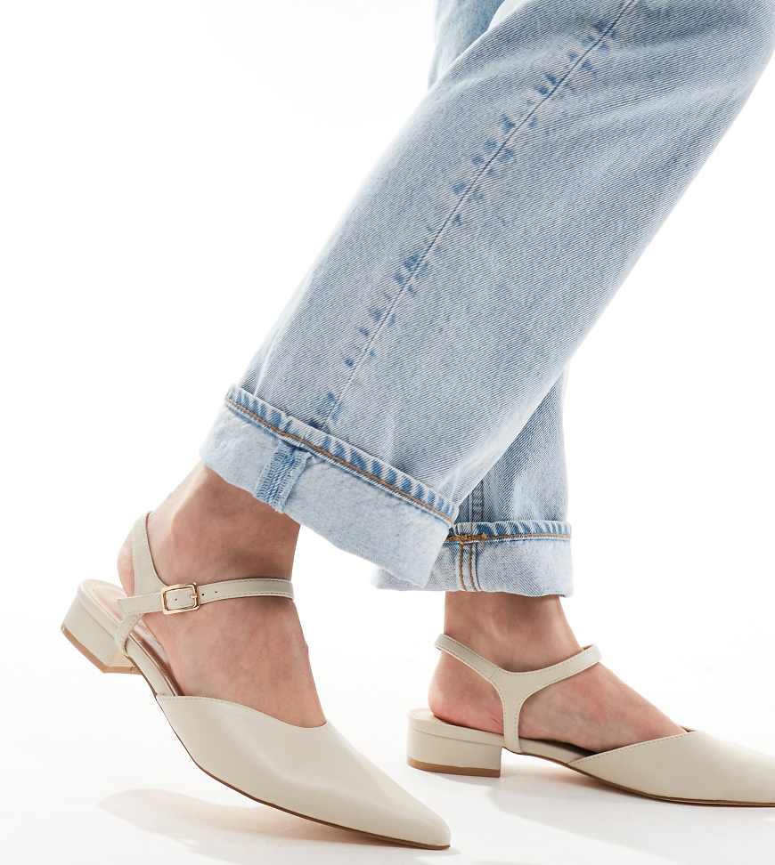 Truffle Collection - Spitze Mules in Beige mit Absatz, weite Passform-Neutral Truffle Collection - Spitze Mules in Beige mit Absatz, weite Passform-Neutral von Truffle Collection