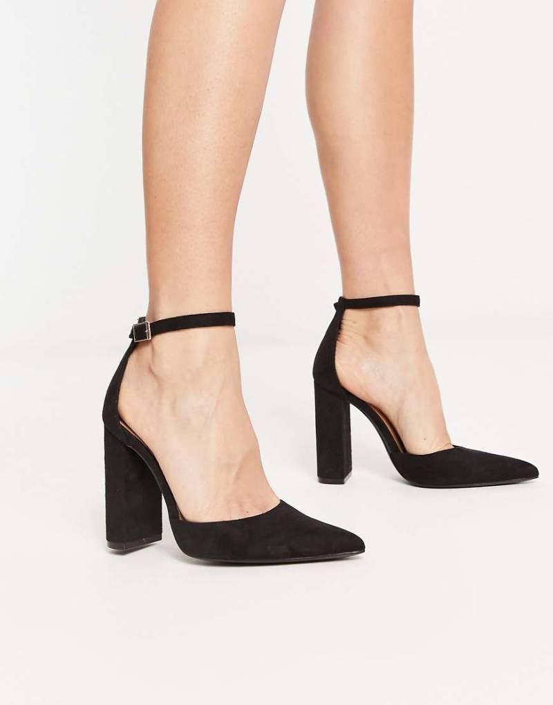 Truffle Collection - Spitze Schuhe in Schwarz mit Blockabsatz von Truffle Collection