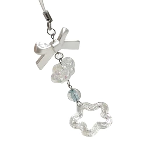 Acrylstar Perlen Bowknot Telefon Charme Straps Autoschlüssel Hängende Anhänger Bag Dekoration Lanyard Geldbörse Telefonschlüsselkäse Für Schlüssel Cartoon Charm Chain Bowknot von Trufolxiaz