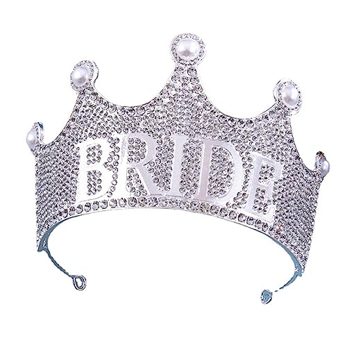 Elegante Legierungskronen Kopfbedeckung Tiaras Mit Nachahmungsperlen Trend Haarverzierung Für Hochzeiten Und Partys Braut Kopfbedeckung von Trufolxiaz