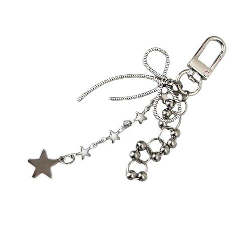 Eleganter Star Bowknot Keyring Dekorative Perlen Anhänger Buntes Telefon Charme Süße Coole Geldbörse Für Mädchen Stilvolle Telefonkette von Trufolxiaz