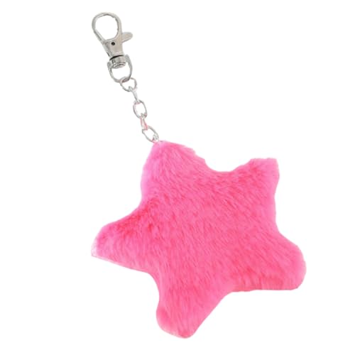Plüsch Fünf Punkte Star Charme Schlüsselanhänger Schöne Anhänger Auto Keyring Rucksack Dekoration Mode Schmuck Für Frauen Mädchen Tasche Anhänger Charme Schlüsselbund Dekoration Schmuck Geschenk von Trufolxiaz
