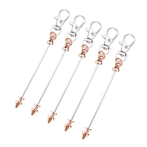 Set Von 5 Perlenschlüsselketten Metall Lobster Verschluss Fashion Tasche Charm Einzigartige Schlüsselhalter Legierungstextur Für Handwerksliebhaber Handgefertigtes Schlüsselbundzubehör Geeignet von Trufolxiaz