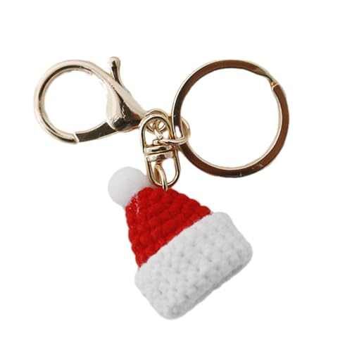Süßer Weihnachtshut Handschuh Anhänger Keyring Mode Gestrickter Charme Schlüsselbundwagen Keyring Bag Anhänger Handtasche Accessoires Tasche Anhänger Charme Keychain Einzigartige Dekoration von Trufolxiaz