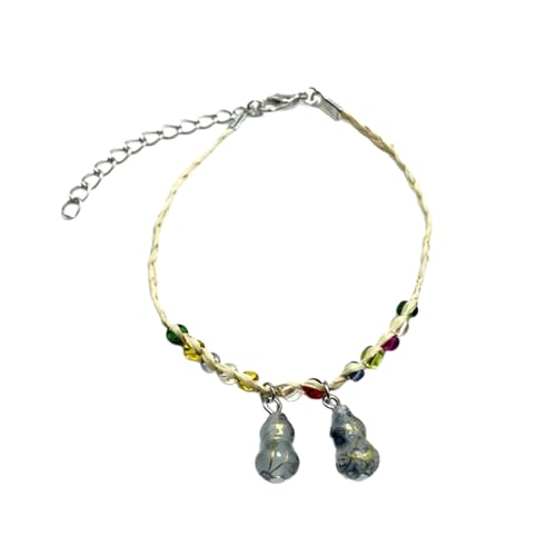 Trendarmband Modische Kristallkürbisanhänger Armband Armreifen Handgefertigt Gewebte String Fanger Handgelenk Dekore Paar Armbänder von Trufolxiaz