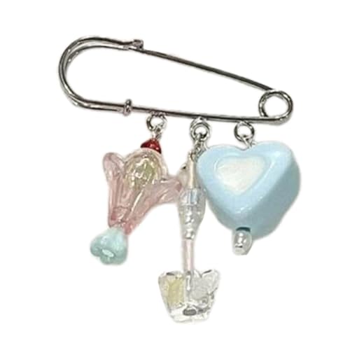 Trendy Star Perlen Brosche Anhänger Anhänger Pin Mode Badge Revers Pin Hangable Ornament Einfache Schlüsselkette Accessoires Frauen Rucksack Charme von Trufolxiaz