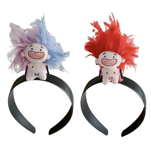 Trufolxiaz 2pcs Süße Puppenstirnband Lustige Zahnlose Puppenhaarband Haare Haarnadel Perfekt Für Party Cosplay Kopfschmuck Schmuck Geschenk Frauen Stirnbänder von Trufolxiaz