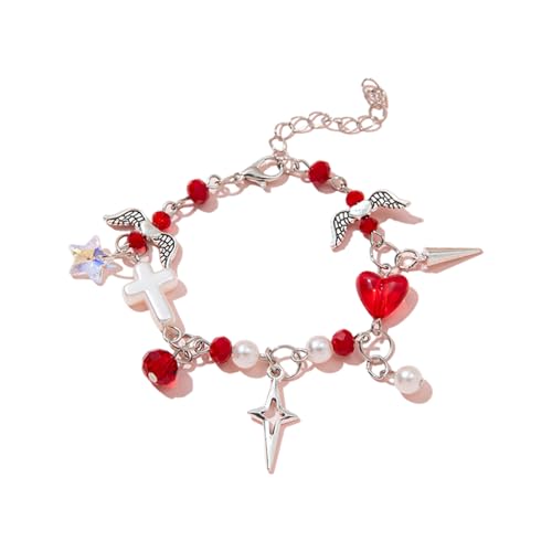 Trufolxiaz Acrylkristallperlen Halskette/Armband Einstellbare Länge Kette Schmucktägliches Verhältnis Accessoire Jugendliche Weibliche Ornament Jugendliche Weibchen Verzierung von Trufolxiaz