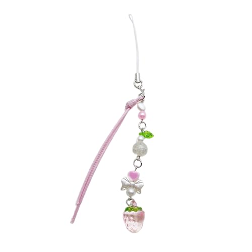 Trufolxiaz Acryllegierung Perlen Perlen Keychain Stylish Telefon Anhänger Für Frauen Mädchen Elegantes Schlüsselringgeschenk Mode Bag Accessoire Frauen Schlüsselbund von Trufolxiaz