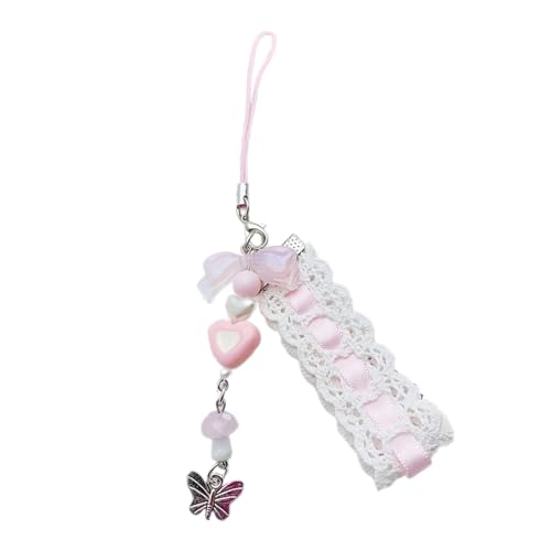 Trufolxiaz Acryllegierung Perlen Perlen Keychain Stylish Telefon Anhänger Für Frauen Mädchen Elegantes Schlüsselringgeschenk Mode Bag Accessoire Frauen Schlüsselbund von Trufolxiaz