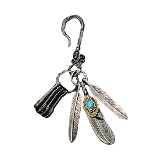 Trufolxiaz Antike Silber Finish Federed Keychain Ornament Mit Türkis Für Retro Liebhaber Und Mode Fan Dekoration Turquoise Taille Ornament Trufolxiaz Antike Silber Finish Federed Keychain Ornament Mit Türkis Für Retro Liebhaber Und Mode Fan Dekoration Turquoise Taille Ornament von Trufolxiaz