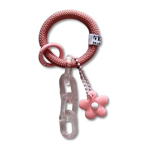 Trufolxiaz Cartoon Flower Keychain Lustige Papierklammungskette Keyring Einzigartiger Geldbeutel Rucksack Anhänger Keyring Freund Auto Rucksack Ornamen Blumenspapierketten Kettenschlüsselring von Trufolxiaz