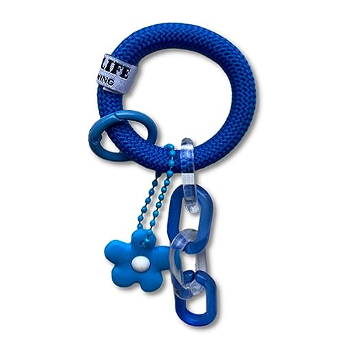 Trufolxiaz Cartoon Flower Keychain Lustige Papierklammungskette Keyring Einzigartiger Geldbeutel Rucksack Anhänger Keyring Freund Auto Rucksack Ornamen Blumenspapierketten Kettenschlüsselring von Trufolxiaz