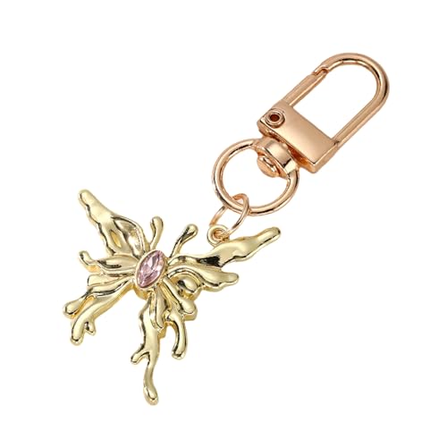 Trufolxiaz Delicate Large Butterfly Keyring Mode Keyring Beutel Anhänger Schlüsselhalter Dekorationsharz Charme Für Schlüssel Und Taschen Frauenschlüsselkette von Trufolxiaz