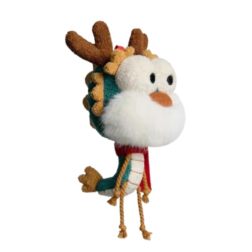 Trufolxiaz Dragon Head Keychain Plüsch Puppenspielzeugschlüsselringbeutel Charme Rucksack Decors Auto Schlüsselhalter Für 2024 Neujahr Paar Geschenk Dragon Keyring von Trufolxiaz