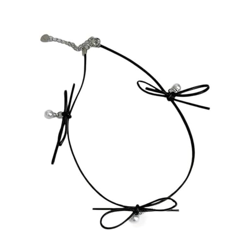 Trufolxiaz Elegante Charm Bowknot Perlen Halskette Für Frauen Und Mädchen Vielseitige Schlüsselbeinkette Für Besondere Anlässe Outfits Mode Perlen Choker von Trufolxiaz