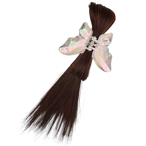 Trufolxiaz Elegante Haarkrallen Accessoire Einzigartige Schmetterlingshaarkrallen Weibliche Simulation Hair Girl Hähnchen Nest Haarnadel Shuttlecock von Trufolxiaz