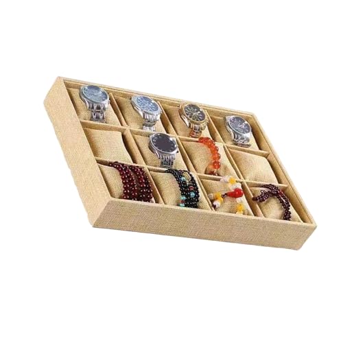 Trufolxiaz Flanellschmuck Organisatoren Tabletts 12 Fach Stapelhalter Mit Einstellbarem Kissen Für Armbandlager Flanellschmuck Organisatoren von Trufolxiaz
