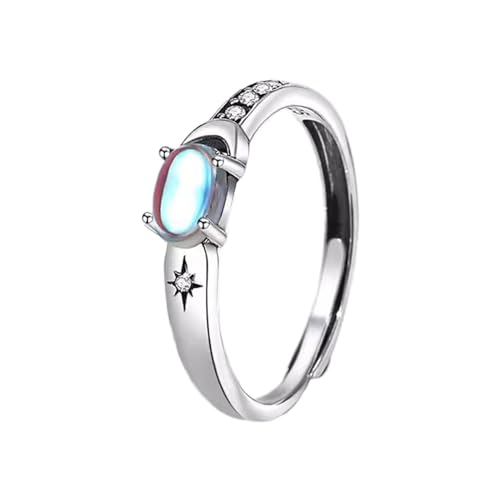 Trufolxiaz Frauen Verstellbare Offene Ringe Sonne Und Monde Ringe Modische Glänzende Mondsteinringe Ornament Schöne Handgefertigte Geschenk Trendy Verzierung Trufolxiaz Frauen Verstellbare Offene Ringe Sonne Und Monde Ringe Modische Glänzende Mondsteinringe Ornament Schöne Handgefertigte Geschenk Trendy Verzierung von Trufolxiaz