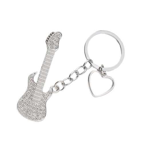 Trufolxiaz Gitarrenschlüsselkette Mit Detaillierten Ausschnitten Und Strassverzierungen Einzigartiger Keyring Fashion Accessoire Music Lover Geschenk Musikliebhaber Geschenk von Trufolxiaz