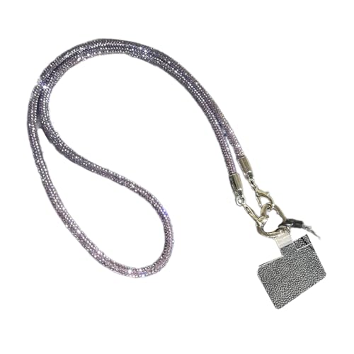 Trufolxiaz Glitzernde Strasssteine ​​Telefon Lanyard Easy Carry Crossbody Mobilfunkkette Bunte Kristallschlüsselkettenanhänger Zubehör Sparkling Telefonhalter von Trufolxiaz