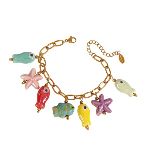 Trufolxiaz Heckfassender Keramik Perlenarmband In Dopaminfarbe Für Frauen Die Ihr Outfit Mit Eleganter Farbton Lebendigem Perlenarmband Verbessern Möchten von Trufolxiaz