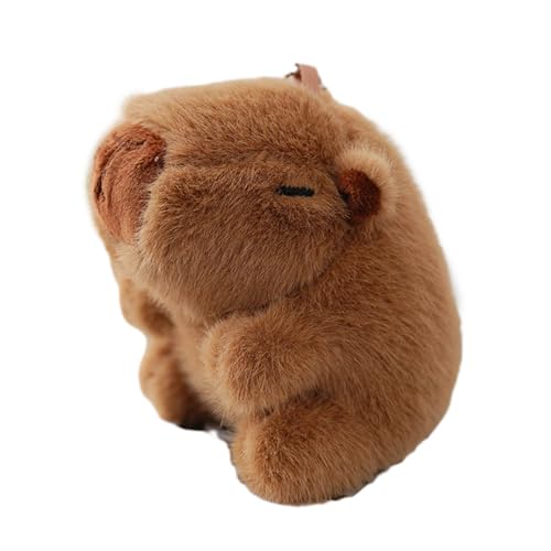 Trufolxiaz Kreative Plüsch Capybara Keychain Creative Bag Charm Anhänger Entzückender Stofftierpuppen Keyring Stylish Accessoires Entzückender Capybara Anhänger von Trufolxiaz
