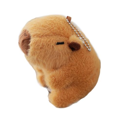Trufolxiaz Kreative Plüsch Capybara Keychain Creative Bag Charm Anhänger Entzückender Stofftierpuppen Keyring Stylish Accessoires Entzückender Capybara Anhänger von Trufolxiaz