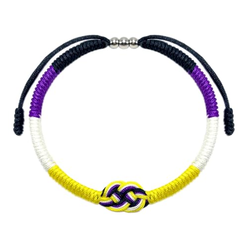 Trufolxiaz Mehrzweck Handgefertigtes Baumwollarmband Handgewebten Verstellbaren Schmuckzubehör Mit Stabilem Knoten Für Männer Und Frauen Stabiles Kabelarmband von Trufolxiaz