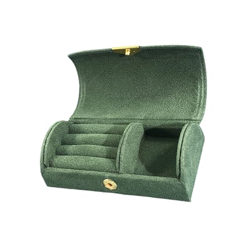 Trufolxiaz Mehrzweck Schmuckschachtel Zubehör Für Damen Tragbare Aufbewahrungslösung Mit Anfänglichen Und Blumenkonstruktionen Schmuckschachtel von Trufolxiaz