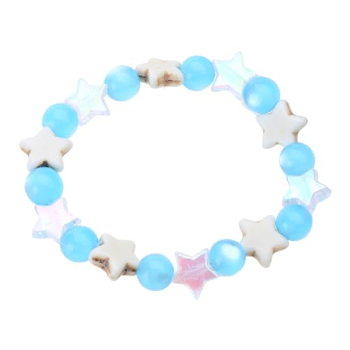 Trufolxiaz Mode Elastische Perlen Armreifen Kristall Perlen Armband Freundschaft Armband Für Mädchen Star Charme Handgelenk Schmuckstücke Ästhetische Elastische Kette von Trufolxiaz