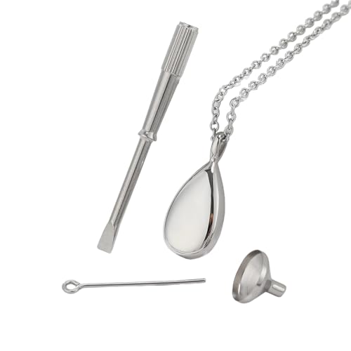 Trufolxiaz Mode Elegante Abfallförmige Parfüm Fläschchenkette Mit Dichtem Gewinde In Robuster Edelstahl Schraubversiegel von Trufolxiaz