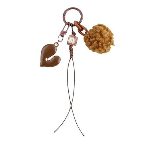 Trufolxiaz Mode Rote Herz Plüschschlüsselkette Einzigartiger Herz Anhänger Keychain Orament Modeliebhaber Und Dekore Herzschlüsselkette von Trufolxiaz