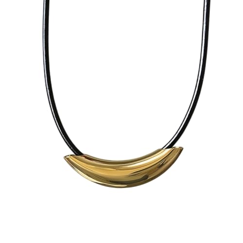 Trufolxiaz Moderne Metall Halskette Mode Neckschmuck Für Mädchen Mit Lederschnur Die Perfekt Für Die Verbesserung Eines Outfits Tägliche Kettenkette von Trufolxiaz