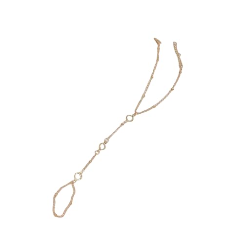 Trufolxiaz Modische Kette Handschmuck Stilvolle Handkette Fingerarmband Legierung Textur Geeignet Für Jugendliche Frauen Mädchen Präsentieren Party Kleidung Handschmuck von Trufolxiaz