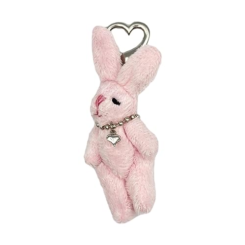 Trufolxiaz Niedlich Plüsch Kaninchen Charme Schlüsselbund Weich Gefüllte Ornament Keyring Schöne Anhänger Für Geldbeutel Beutel Rucksack Handtasche Süße Plüsch Keychain Schlüsselhalter Für Gunst von Trufolxiaz