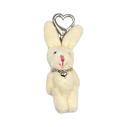 Trufolxiaz Niedlich Plüsch Kaninchen Charme Schlüsselbund Weich Gefüllte Ornament Keyring Schöne Anhänger Für Geldbeutel Beutel Rucksack Handtasche Süße Plüsch Keychain Schlüsselhalter Für Gunst von Trufolxiaz