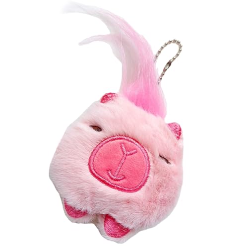 Trufolxiaz Quietschende Capybaras Geformte Schlüsselbund Plüsch Tiere Schlüsselring Anhänger Für Frauen Mädchen Handgefertigtes Schlüsselketten Accessoires Sound Effekt Keychain von Trufolxiaz